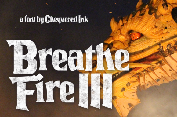 Breathe Fire III: A Magical Display Font for Creative Designs