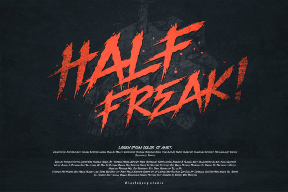 Half Freak: A Gothic Typography Powerhouse for Creative Projects