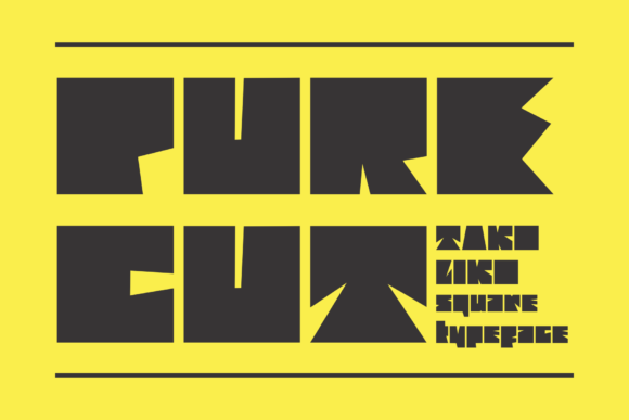 Purecut: A Bold Display Font for Standout Designs